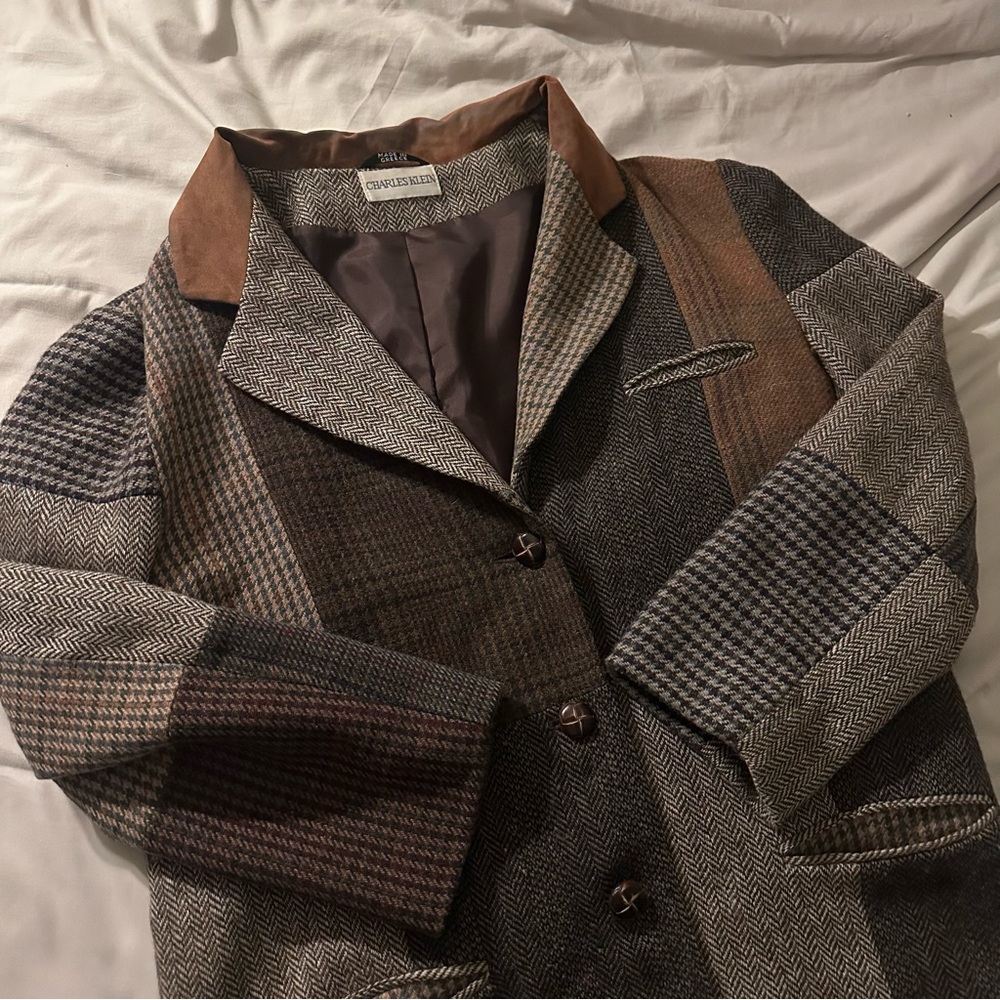 American Vintage Multi-Tone Patchwork Blazer - image 2